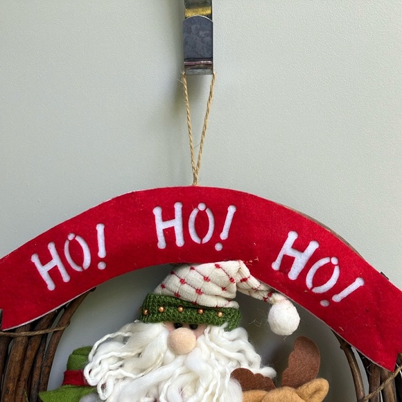 Festive Holiday Wreath with Santa, Snowman, and Reindeer - Picture 6 of 15